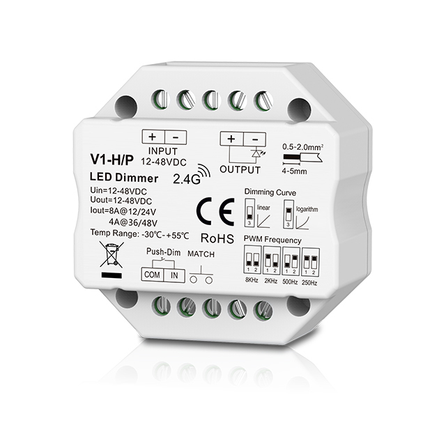 1CH*6A/8A 12-48VDC PWM Dimmable RF CV controller V1-H/P